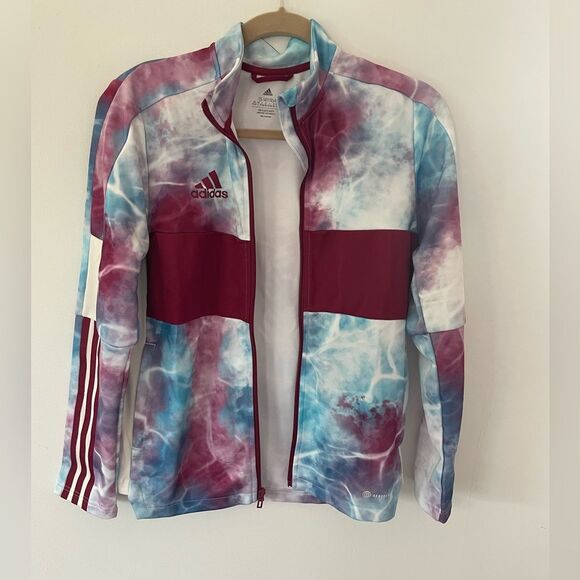 NEW adidas boys Tiro TKJKT OFFY TRACK Jacket  TIE DYE large 13-14y new - Picture 1 of 7